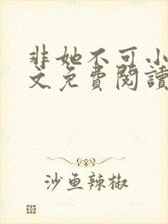 非她不可小说全文免费阅读无弹窗