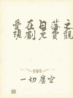 爱在日落之前电视剧免费观看全集