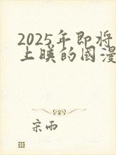 2025年即将上映的国漫封面