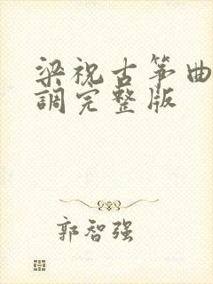 梁祝古筝曲谱d调完整版