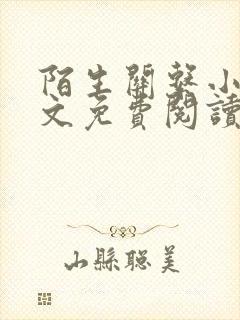 陌生关系小说全文免费阅读笔趣阁