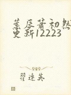 叶辰萧初然最新更新12223