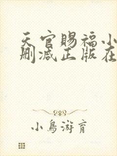 天官赐福小说无删减正版在线阅读封面