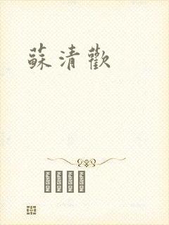 苏清欢封面