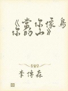 《当你像鸟飞往你的山》封面