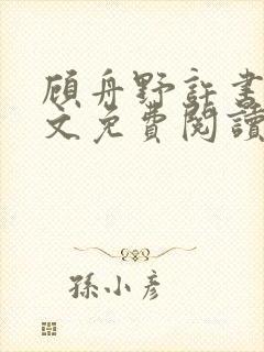 顾舟野许书意全文免费阅读无弹窗