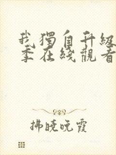 我独自升级第二季在线观看免费