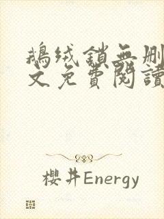 鹅绒锁无删减全文免费阅读笔趣阁