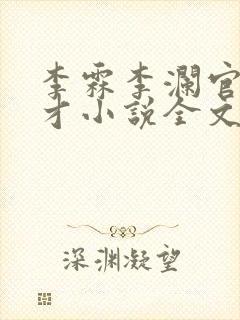 李霖李澜官道奇才小说全文免费阅读