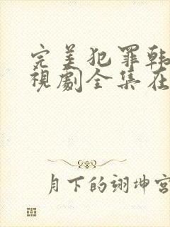 完美犯罪韩剧电视剧全集在线观看