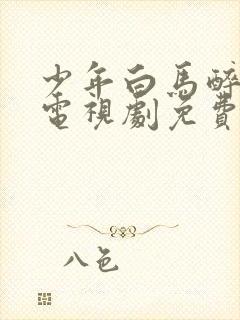 少年白马醉春风电视剧免费观