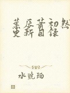 叶辰萧初然最快更新目录