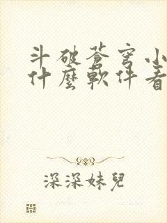 斗破苍穹小说用什么软件看