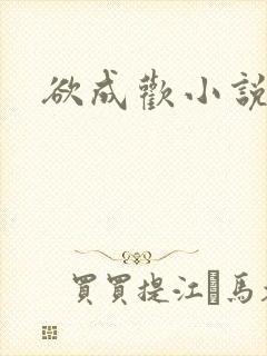 欲成欢小说封面