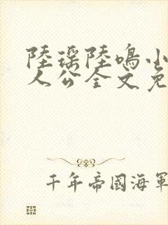 陆瑶陆鸣小说主人公全文免费阅读笔趣阁