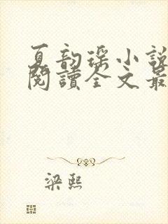 夏韵瑶小说免费阅读全文最新章节封面