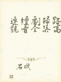 连续剧归路免费观看全集高清