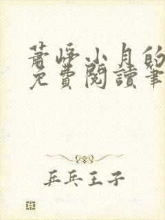 萧峥小月的小说免费阅读笔趣阁封面