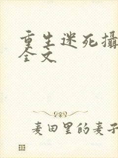 重生迷死摄政王全文