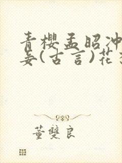 青樱孟昭冲喜侍妾(古言)花想容全文免费阅读封面