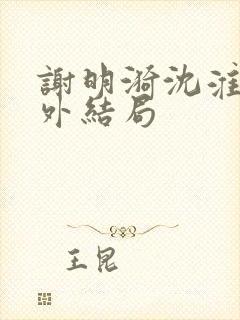 谢明漪沈淮舟番外结局