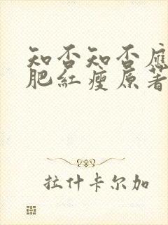 知否知否应是绿肥红瘦原著小说叫什么