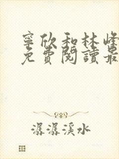 宁欣和林峰小说免费阅读最新章节下载