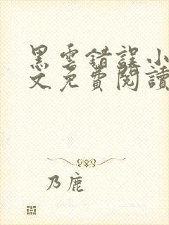 黑云错误小说全文免费阅读最新章节