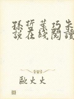 孙哲叶巧朱颜小说在线阅读