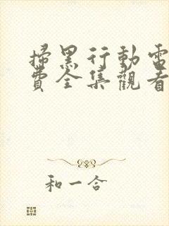 扫黑行动电影免费全集观看国语版