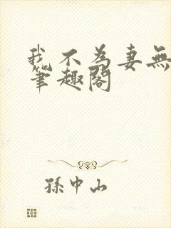 我不为妻无弹窗笔趣阁