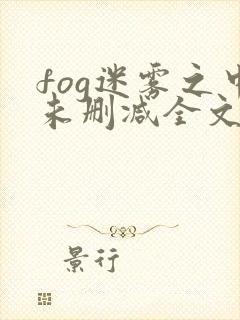 fog迷雾之中未删减全文在线阅读