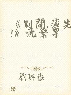 《别闹,薄先生!》沈繁星封面