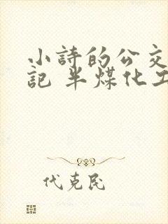 小诗的公交车日记 半煤化工