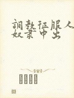 调教征服人妻性奴隶中出封面