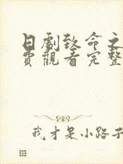 日剧致命之吻免费观看完整版