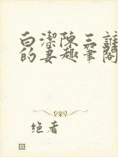 白洁陈三谁是谁的妻趣笔阁封面