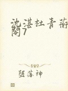 沈湛杜青蘅笔趣阁7