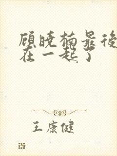 顾晓楠最后和谁在一起了封面