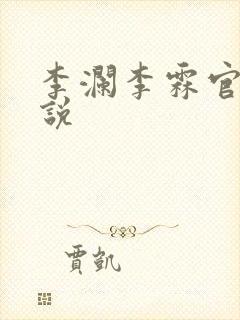 李澜李霖官场小说