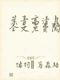 叶青高清月小说全文免费阅读笔趣阁封面