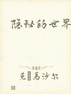 隐秘的世界封面