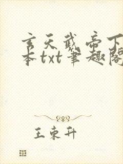 玄天武帝下载全本txt笔趣阁