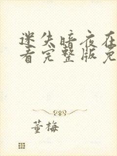 迷失暗夜在线观看完整版免费高清