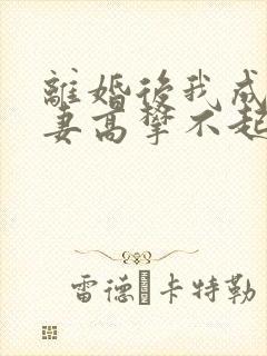 离婚后我成了前妻高攀不起的神封面