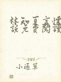 林知夏言怀卿小说免费阅读最新章节