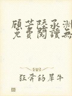 顾芒陆承洲小说免费阅读无弹窗封面