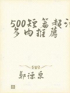500短篇超污多肉推荐