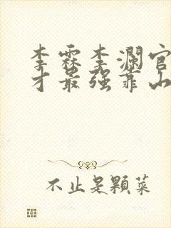 李霖李澜官场奇才最强靠山竟是我自己