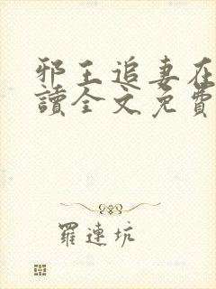 邪王追妻在线阅读全文免费